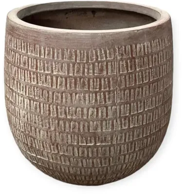 Mica Decorations bloempot Tallinn 41,5x41,5cm bruin