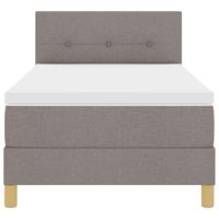 Boxspringbed met matras stof taupe 90x200 cm - thumbnail
