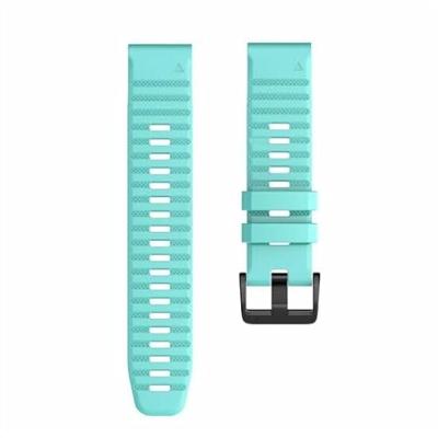 By Qubix - Siliconen bandje - Lichtblauw - Compatible met Garmin Tactix 8-51mm - Compatible Garmin bandje