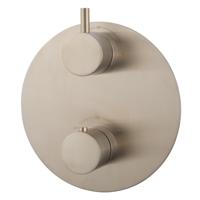 BWS Afbouwdeel Cemal Douche Thermostaat 2-Weg Rond RVS - thumbnail