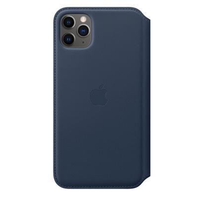 Apple leather Folio case iPhone 11 Pro Max Deep Sea Blue
