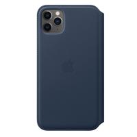 Apple leather Folio case iPhone 11 Pro Max Deep Sea Blue - thumbnail