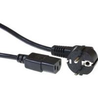 ACT AK5127 230V Aansluitkabel Randaarde Stekker Schuko CEE7/7 Male (haaks)/C13 Zwart - 10 meter - thumbnail