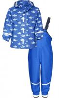Playshoes regenpak 2-delig Vissen Blauw-140 - thumbnail