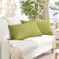 VidaXL Sofa kussens 2 pcs lichtgroen 80 x 40 cm stof - thumbnail