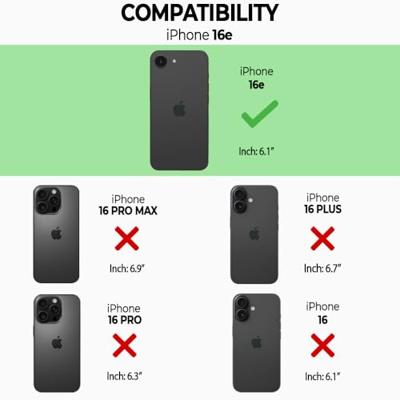 Qialino iPhone 16e hoesje - Leren bookcase - Zwart Qialino iPhone 16e hoesje - Leren bookcase - Zwart