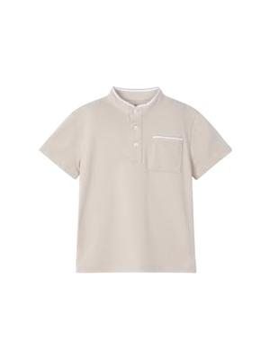 Mayoral Zomer polo shirt S/S jongens - bone wit