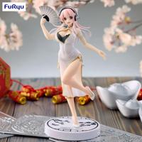 Super Sonico Trio-Try-iT PVC Statue White China Dress Ver. 21 cm - thumbnail