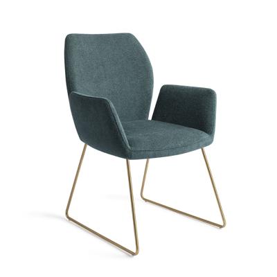 Jesper Home Eetkamerstoel 'Misaki' Slide Gold, kleur Merry Mermaid