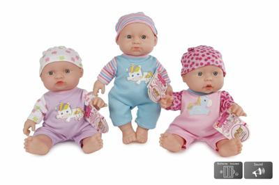 Babypop met 4 geluiden 3ass 25cm