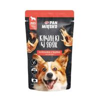 PAN MIĘSKO Pieces in sauce Beef with goat - natvoer voor honden - 150g - thumbnail