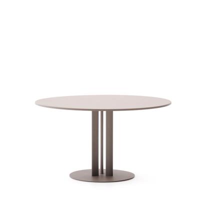 Kave Home Ronde Tuintafel 'Sedalis' Aluminium, 120cm, kleur Taupe