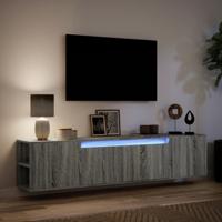 Tv-wandmeubel met LED-verlichting 180x31x39,5 cm grijs sonoma - thumbnail