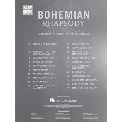 Hal Leonard Bohemian Rhapsody songboek voor gitaar