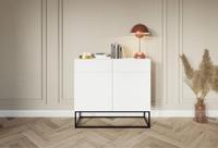 NADUVI Collection Vesper Opbergkast met Lades - Wit / Zwart - thumbnail