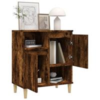 Dressoir 60x35x70 cm bewerkt hout gerookt eikenkleurig - thumbnail