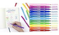 Tombow • twintone dual-tip brushpen turquoise blue - thumbnail