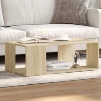 Salontafel 89,5x48x30 cm bewerkt hout sonoma eikenkleurig - thumbnail