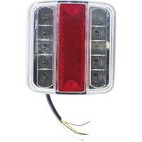 Berger & Schröter Aanhangerachterlicht Knipperlicht, Remlicht, Achterlicht, Kentekenverlichting Rechts 12 V Rood, Zilver Helder glas - thumbnail