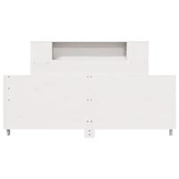Bedframe zonder matras massief grenenhout wit 160x200 cm - thumbnail