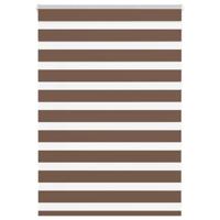 VidaXL Zebra rolgordijn 95x100 cm stofbreedte 90,9 cm polyester bruin - thumbnail