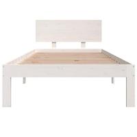 Bedframe massief grenenhout wit 90x200 cm - thumbnail