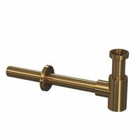 Bekersifon INK Laag Model incl Muurbuis en Rozet Brushed Mat Goud - thumbnail