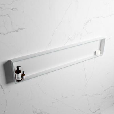 MONDIAZ EASY Nis 149,5x29,5cm in solid surface kleur Clay | Talc. 1 vak geschikt voor in- of opbouw MONDIAZ EASY Nis 149,5x29,5cm in solid surface kleur Clay | Talc. 1 vak geschikt voor in- of opbouw