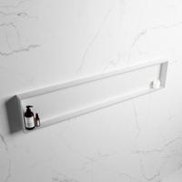 MONDIAZ EASY Nis 149,5x29,5cm in solid surface kleur Clay | Talc. 1 vak geschikt voor in- of opbouw - thumbnail