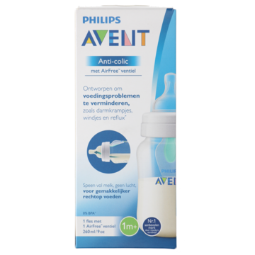 Philips AVENT Antikrampjes babyfles met AirFree-opening 260ml (1 stuks)