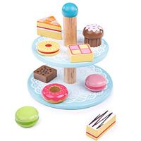 Bigjigs houten etagere met taartjes - thumbnail