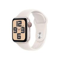 Apple Watch SE (2e gen.) GPS + Cellular 40 mm Smartwatch - Kast van sterrenlicht aluminium - Sterrenlicht sportbandje (S/M). Conditie en slaap bijhouden, ongelukdetectie, hartritme monitoren - thumbnail
