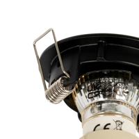 QAZQA Set van 12 inbouwspots zwart GU10 35mm - Edu - thumbnail