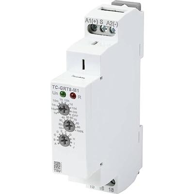 TRU COMPONENTS TC-9963308 Tijdrelais Multifunctioneel 12 V/AC, 240 V/AC 1 stuk(s) Tijdsduur: 1 s - 10 dag(en) 1x wisselcontact