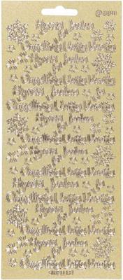 Creotime stickers goud Hvvää Joulua patroon Creotime stickers goud Hvvää Joulua patroon