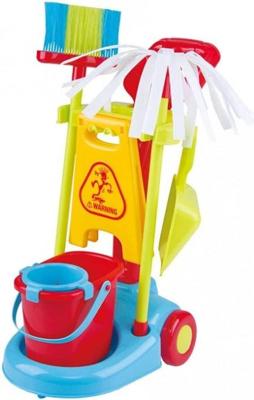 Playgo - schoonmaakwagen met veel accessoires
