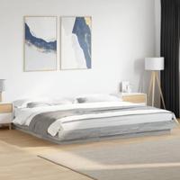 Bedframe bewerkt hout grijs sonoma eikenkleurig 180x200 cm - thumbnail