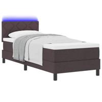 Boxspring bed met matras Donkerbruin 80 x 200 cm Stof - thumbnail