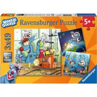 Woozle Goozle im Weltall, Labor und unter Wasser, Puzzle 3 X 49 Teile - thumbnail