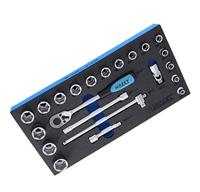 HAZET Dopsleutelset 880-2 - 3/8 inch (10 mm) vierkant hol - Buiten-zeskant-tractieprofiel - 22-delig - 6 - 22 - thumbnail