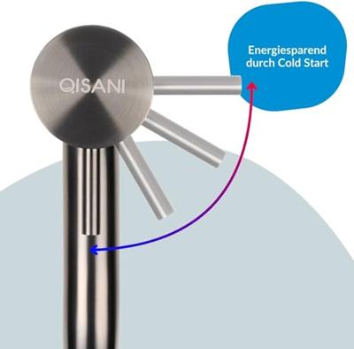 Qisani Flow medium wastafelkraan gun metal