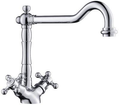 Job Bourgogne keukenmengkraan tweegreeps incl. aansluitslangen en filterstopkranen chroom Job Bourgogne keukenmengkraan tweegreeps incl. aansluitslangen en filterstopkranen chroom