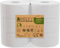 Papernet toiletpapier Simplify Mini Jumbo, 2-laags, 557 vellen, pak van 6 rollen - thumbnail