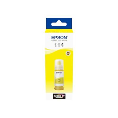 Epson 114 70ml Gele inktcartridge voor de Ecotank Epson 114 70ml Gele inktcartridge voor de Ecotank