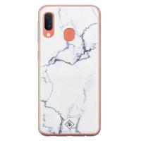 Samsung Galaxy A20e siliconen hoesje - Marmer grijs - thumbnail