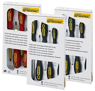 PROXXON schroevendraaierset "flex dot" screw driver sets 6-te. schl. + phillips
