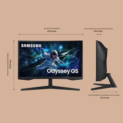Samsung Odyssey G5 LS27CG552EUXEN Monitor Zwart - thumbnail