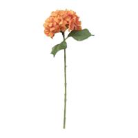 Kunstbloem hortensia - oranje - 63 cm - thumbnail
