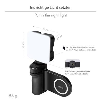 LogiLink AA0173 USB-C Smartphone-standaard Zwart Geschikt voor model: alle Smartphones