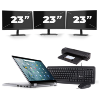 Dell Latitude 5300 2-IN-1 - Intel Core i5-8e Generatie - 13 inch - Touch - 16GB RAM - 256GB SSD - Windows 11 + 3x 23 inch Monitor - thumbnail